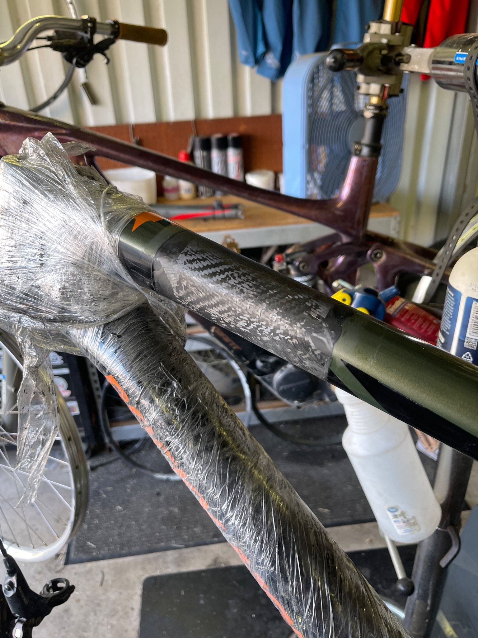Carbon bicycle frame repair