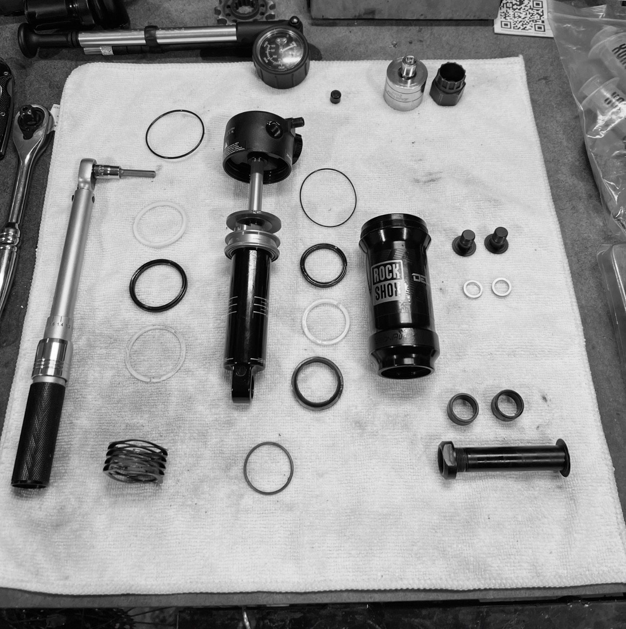 Disassembled shock service